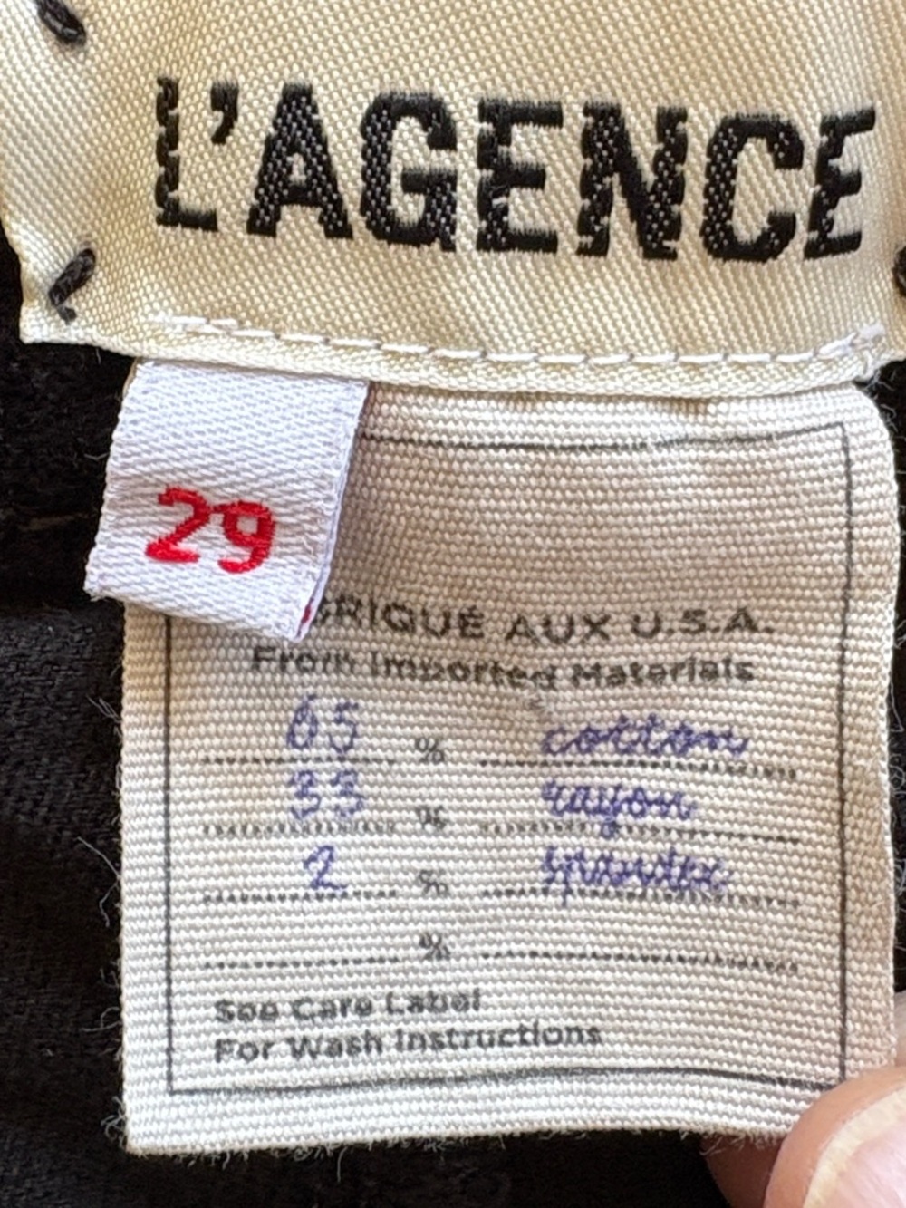 L’AGENCE Velvet Lace-Up Pants Black Size 29 - Picture 6 of 9